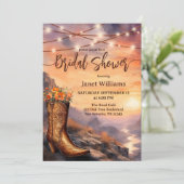 カントリーアンドウエスタンブーツブライダルシャワー 招待状 (スタンド正面)