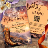 カントリーアンドウエスタンブーツブライダルシャワー 招待状