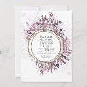 カントリーアートの花の結婚式招待状 招待状 (正面)