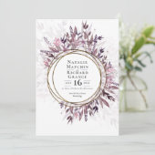 カントリーアートの花の結婚式招待状 招待状 (スタンド正面)