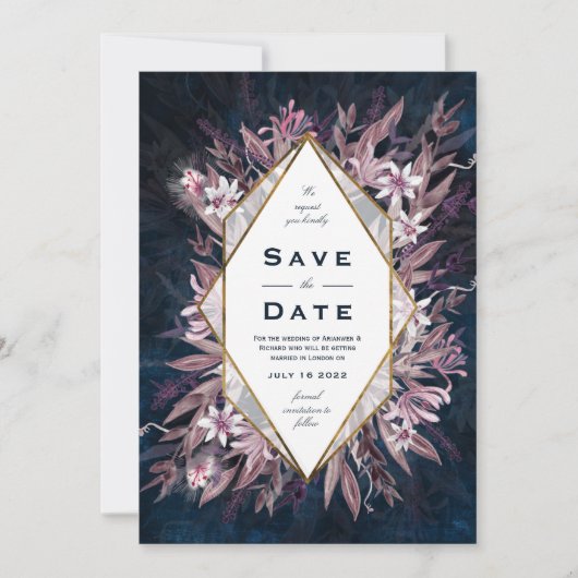 カントリーアートフローラウエディング招待,招待 招待状 (正面)