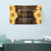 カントリーイエローサンフラワーバースデーパーティーへようこそ 横断幕 (トレードショー)