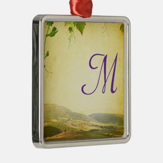 カントリーイタリアンサイドモノグラムイニシャルオーナメント メタルオーナメント (右)