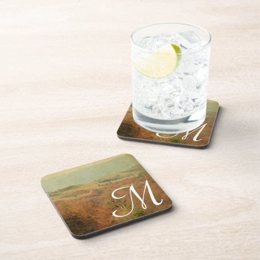 カントリーイタリアンサイドローラモノグラムドリンクコースター コースター (右側)