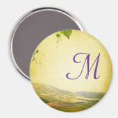 カントリーイタリアンサイドワイナリーモノグラムイニシャル磁石 マグネット (正面/裏面)