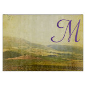 カントリーイタリアン側モノグラムガラス切断板 カッティングボード (正面)