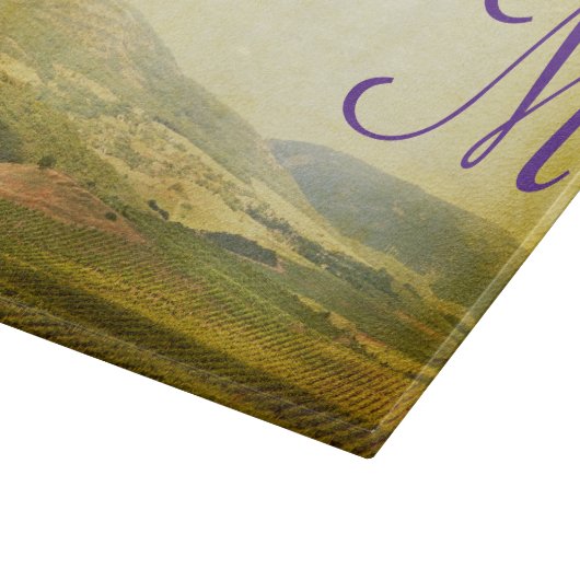 カントリーイタリアン側モノグラムガラス切断板 カッティングボード (角)