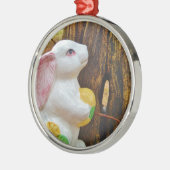 カントリーイースターバニー メタルオーナメント (左)