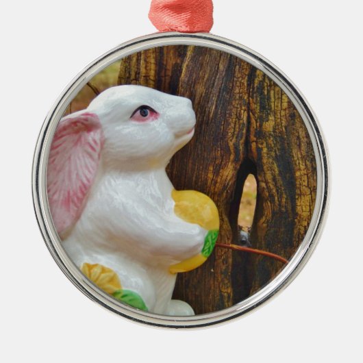 カントリーイースターバニー メタルオーナメント (正面)