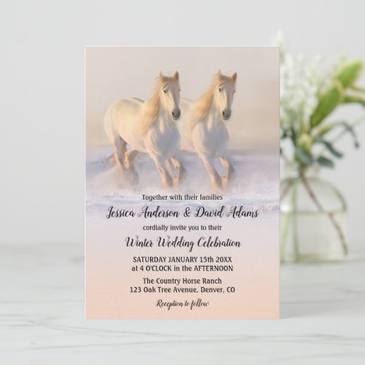カントリーウィンターウマーズ結婚式招待状 招待状 (スタンド正面)