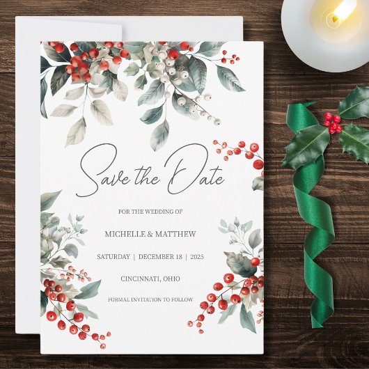 カントリーウィンターホリー セーブザデート