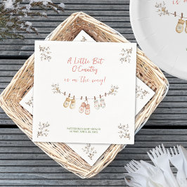 カントリーウィンターボホベイビーガールシャワー リトルビット スタンダードカクテルナプキン