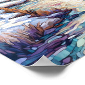 カントリーウィンターランドスケーププリント ポスター (角)