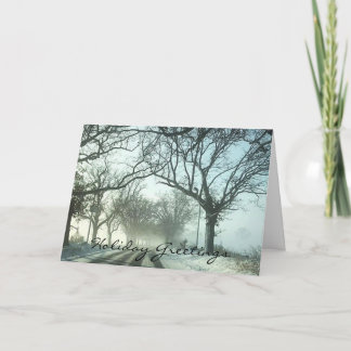 カントリーウィンターロードクリスマスカード シーズンカード