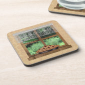 カントリーウィンドウコルクコースター コースター (左側)