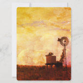 カントリーウィンドミル素朴ウェディング招待 招待状 (裏面)