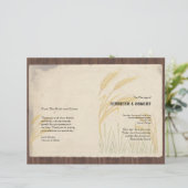 カントリーウィートグラスオンパーチメント結婚式 プログラム (スタンド正面)