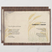 カントリーウィートグラスオンパーチメント結婚式 プログラム (正面/裏面)