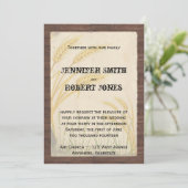 カントリーウィートグラスパーチメント結婚式招待状 招待状 (スタンド正面)