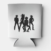 カントリーウェスタンおもしろい白黒 缶クーラー (正面)