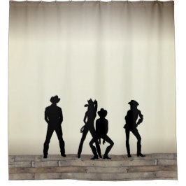 カントリーウェスタンおもしろい シャワーカーテン