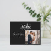 カントリーウェスタンの納屋での結婚式のお礼 ポストカード (スタンド正面)