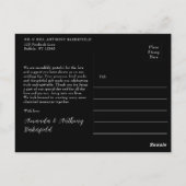 カントリーウェスタンの納屋での結婚式のお礼 ポストカード (裏面)