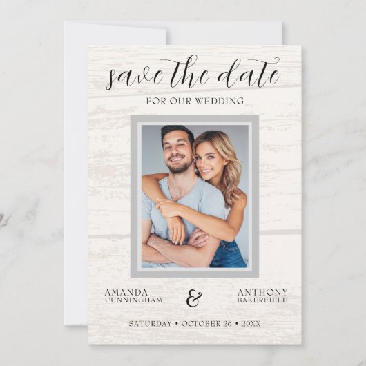 カントリーウェスタンの結婚式のご案内（Save the Date） セーブザデート (正面)