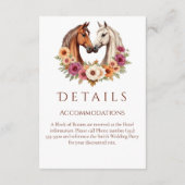 カントリーウェスタンの馬 エンクロージャーカード (裏面)