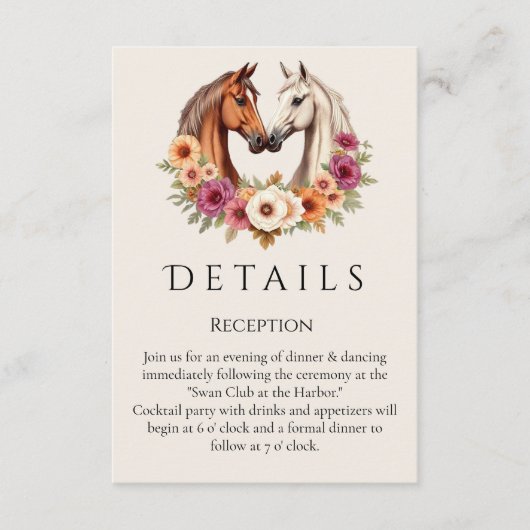 カントリーウェスタンの馬 エンクロージャーカード (正面)