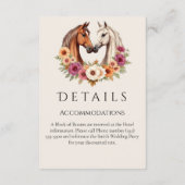 カントリーウェスタンの馬 エンクロージャーカード (裏面)