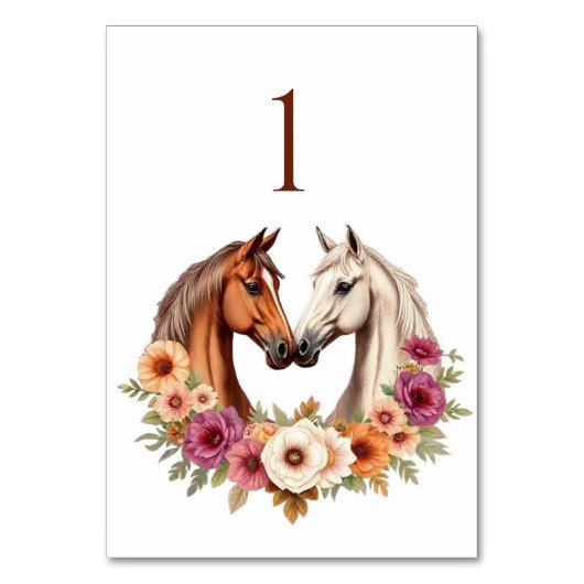 カントリーウェスタンの馬 テーブルナンバー (正面)