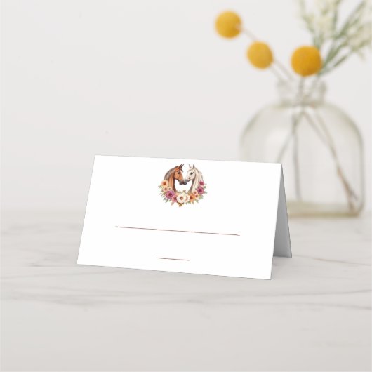 カントリーウェスタンの馬 プレイスカード (正面)