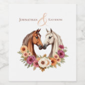 カントリーウェスタンの馬 ワインラベル (シングルラベル)