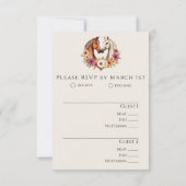 カントリーウェスタンの馬 出欠カード (裏面)