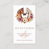 カントリーウェスタンの馬 名刺 (裏面)