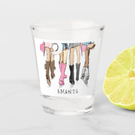 カントリーウェスタンカスタムファッションカウボーイブーツ ショットグラス