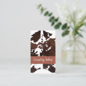 カントリーウェスタンテーマ牛のパターン 名刺 (スタンド正面)