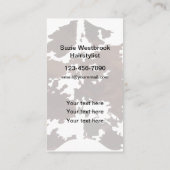 カントリーウェスタンテーマ牛のパターン 名刺 (裏面)