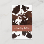 カントリーウェスタンテーマ牛のパターン 名刺 (正面)