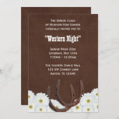 カントリーウェスタンフォーマルプロムパーティー 招待状 (正面/裏面)