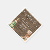 カントリーウェスタンブーツとバブルペーパーナプキン スタンダードカクテルナプキン (角)