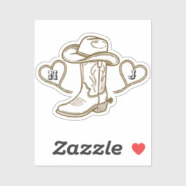 カントリーウェスタンヴィンテージラストロデオバチェロレッテ シール