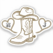 カントリーウェスタンヴィンテージラストロデオバチェロレッテ シール (正面)