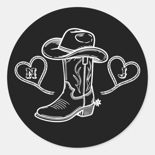 カントリーウェスタンヴィンテージラストロデオバチェロレッテ ラウンドシール (正面)