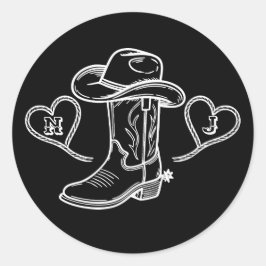 カントリーウェスタンヴィンテージラストロデオバチェロレッテ ラウンドシール