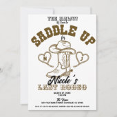 カントリーウェスタンヴィンテージラストロデオバチェロレッテ 招待状 (正面)