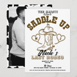 カントリーウェスタンヴィンテージラストロデオバチェロレッテ 招待状