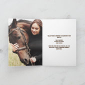 カントリーウェスタン卒業写真女性のカーボーイ折り畳み 案内状 (内部)