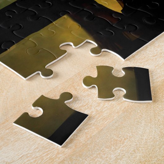 カントリーウェスタン女性のカーボーイアンドホース ジグソーパズル (側面)